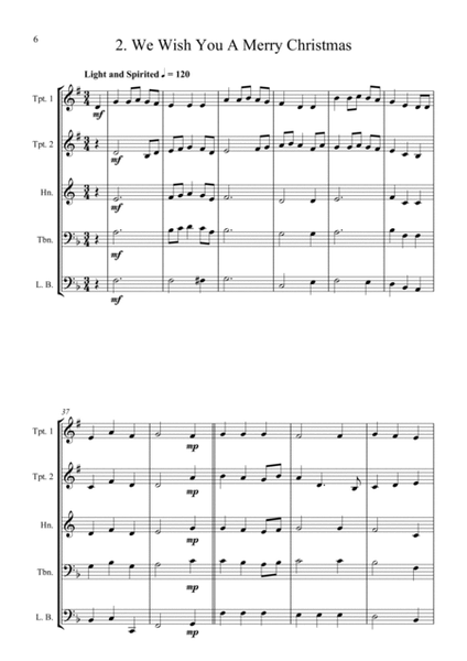 Carols for Four (or more) - Fifteen Carols for Brass Quartet image number null
