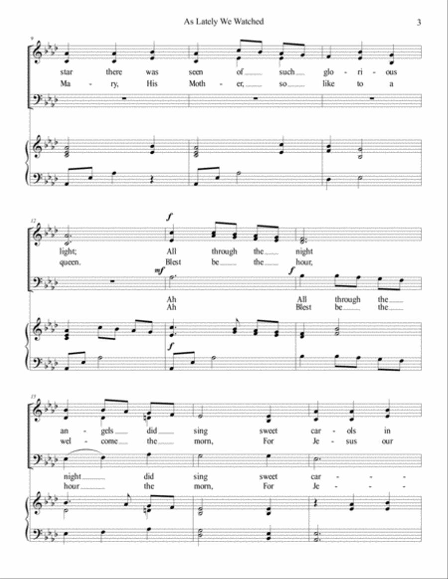 As Lately We Watched 3-Part scores gallery preview page 3