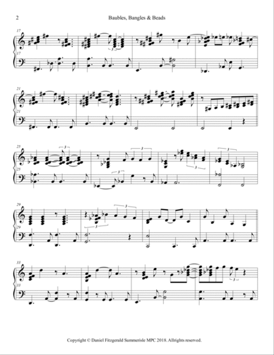 Baubles, Bangles, & Beads Piano Solo scores gallery preview page 2