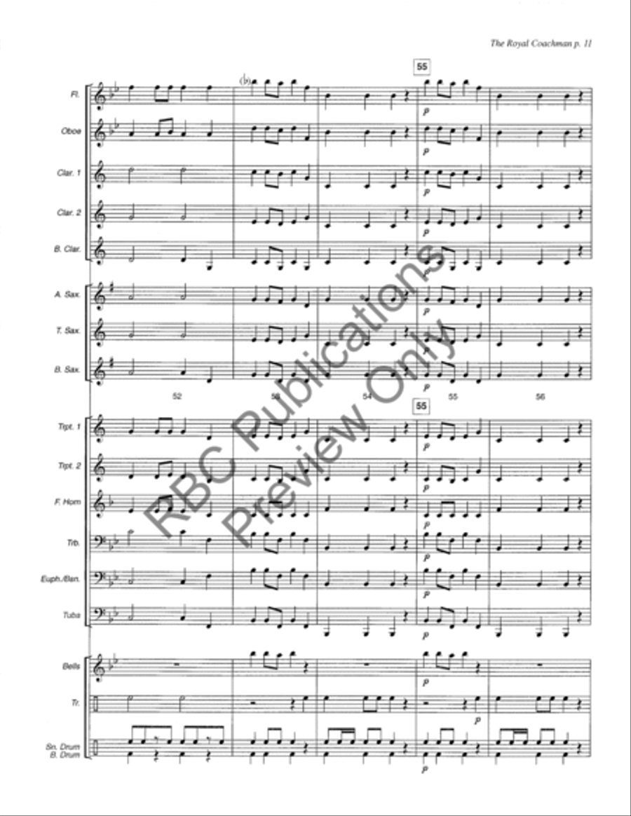 Royal Coachman Concert Band scores gallery preview page 14