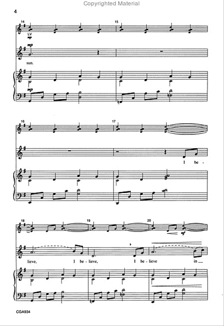 I Believe in the Sun I Believe in the Sun Unison Choir scores gallery preview page 4