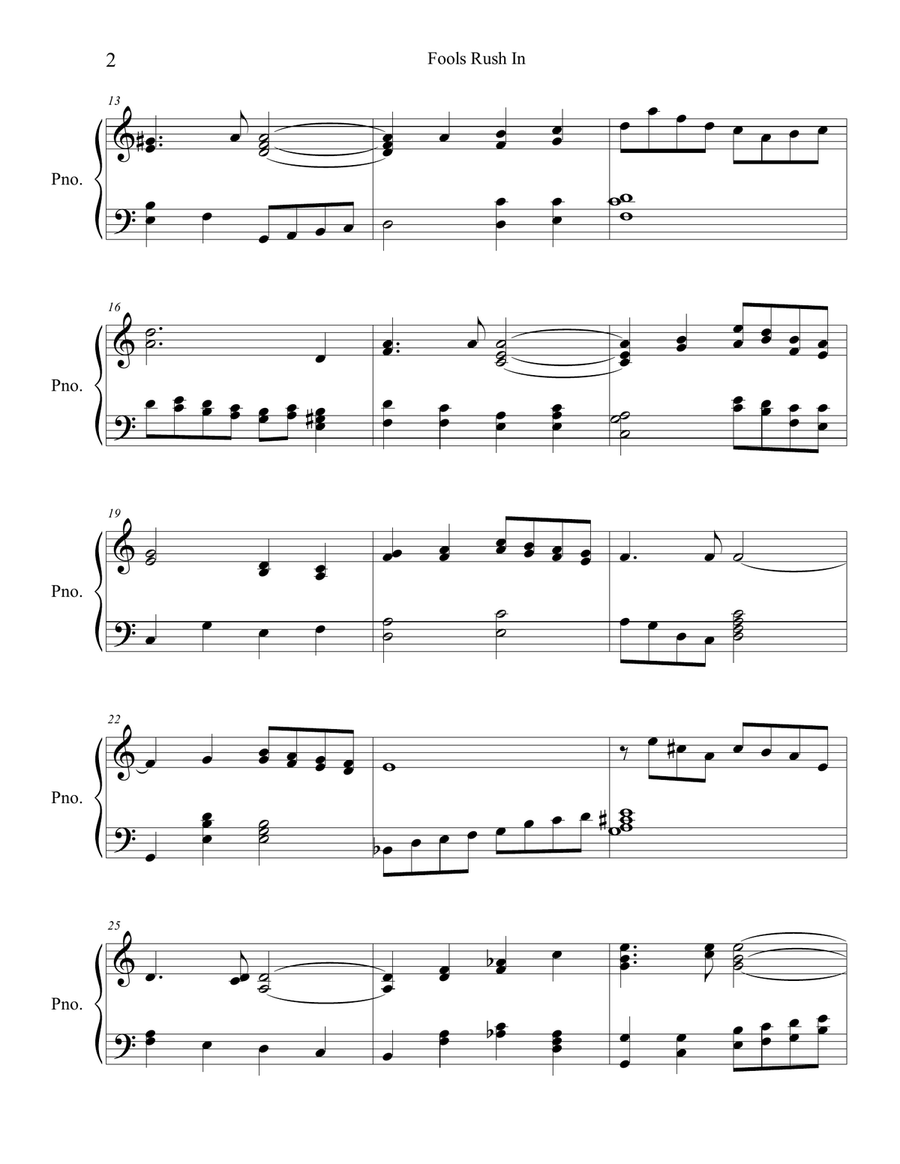 Fools Rush In Piano Method scores gallery preview page 3