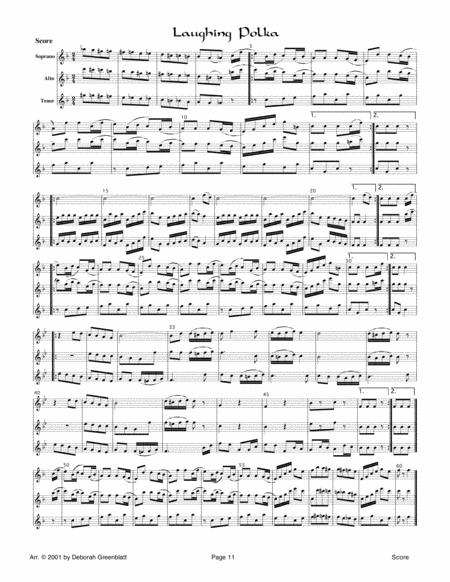 Polka Recorder Trios - Score