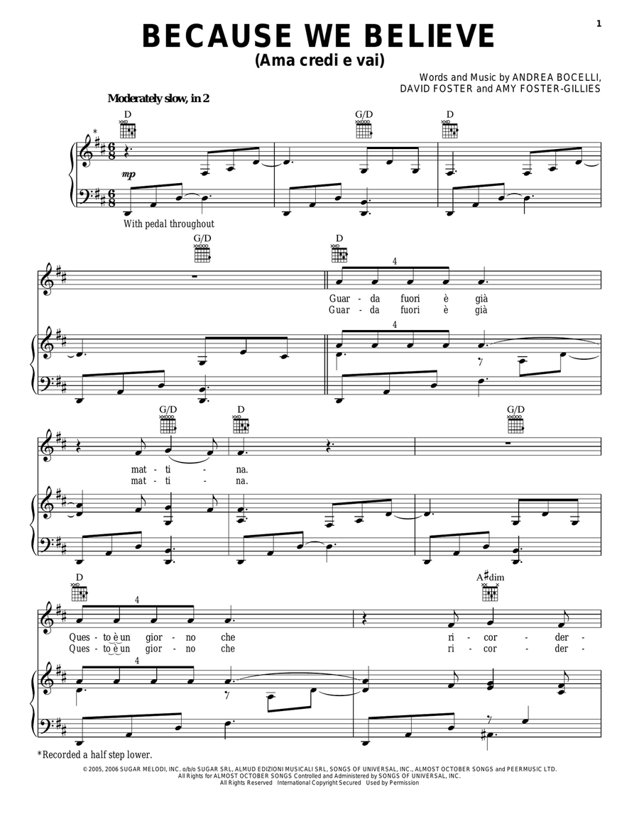 Because We Believe Because We Believe Acoustic Guitar scores gallery preview page 1