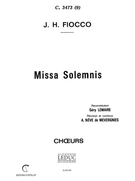 Missa Solemnis A L'unite (choral)