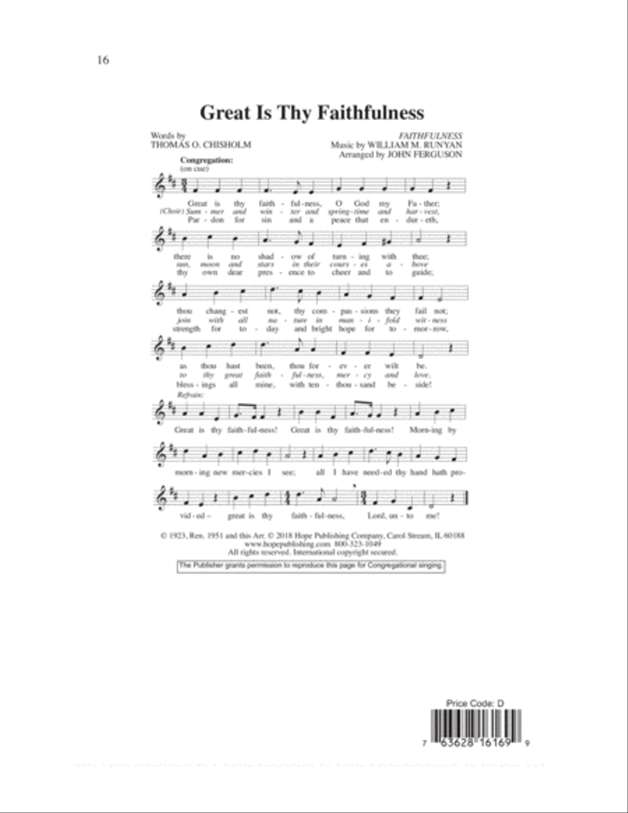 Great is Thy Faithfulness Choir scores gallery preview page 16