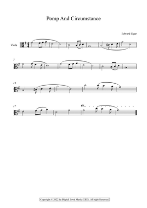 Book cover for Pomp And Circumstance - Edward Elgar (Viola) G major
