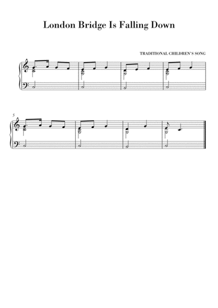 London Bridge Piano & Keyboard (Easy Beginner) with lyrics to sing along image number null