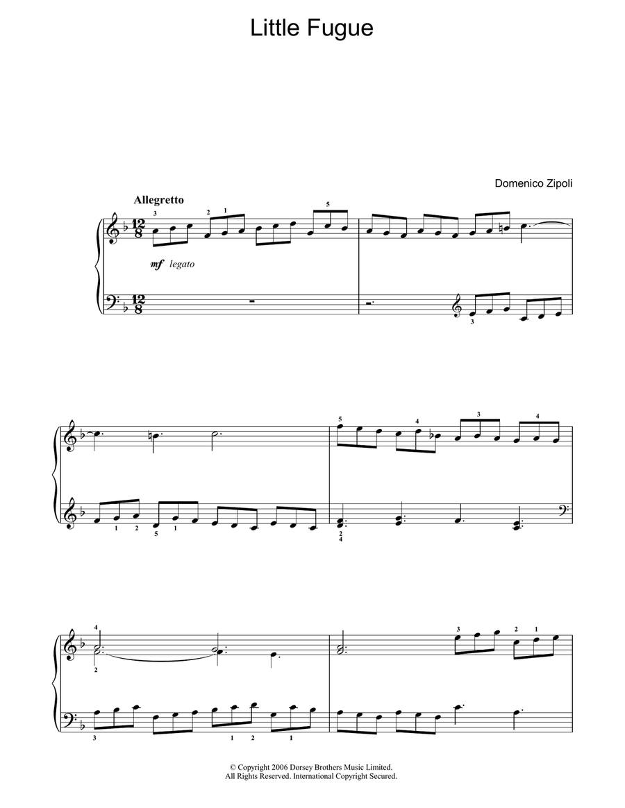 Little Fugue Little Fugue Acoustic Guitar scores gallery preview page 1