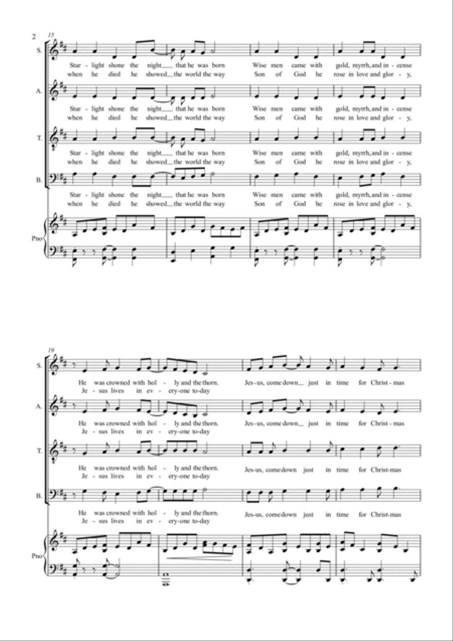 Jesus, Come Down 4-Part scores gallery preview page 4