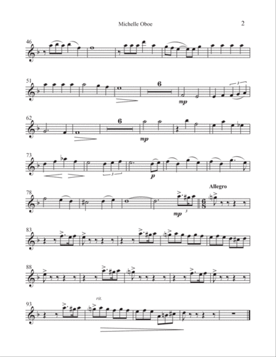 Michelle Woodwind Ensemble scores gallery preview page 4