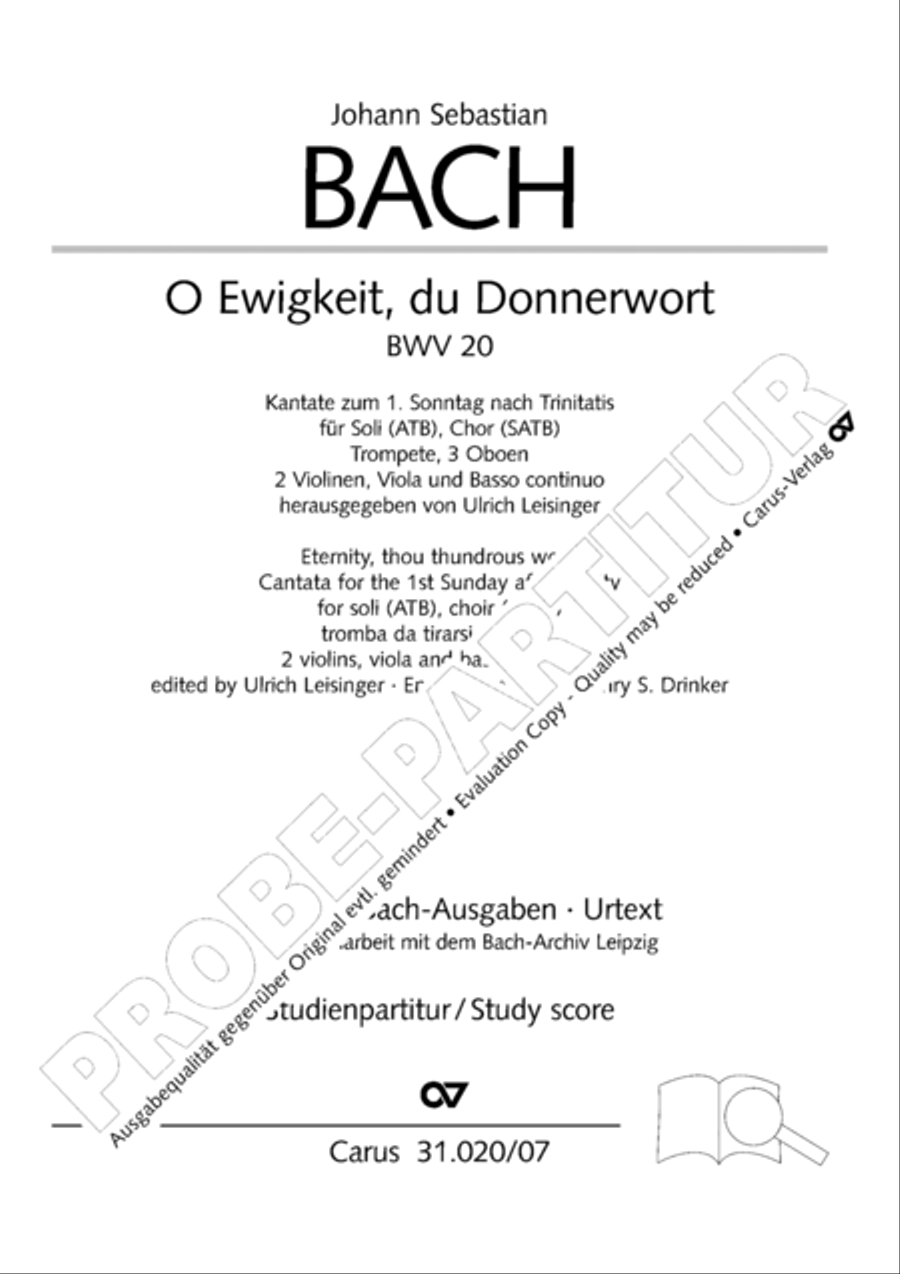 Eternity, thou thundrous word (O Ewigkeit, du Donnerwort) ATB scores gallery preview page 2