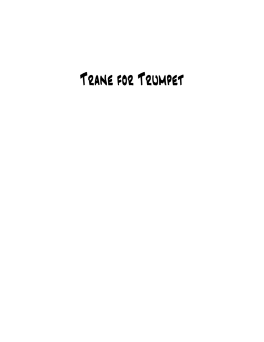 Trane for Trumpet by Eddie Lewis Trumpet Solo scores gallery preview page 2