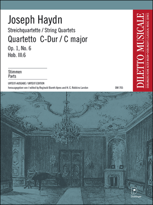Book cover for Streichquartett C-Dur op. 1 / 6