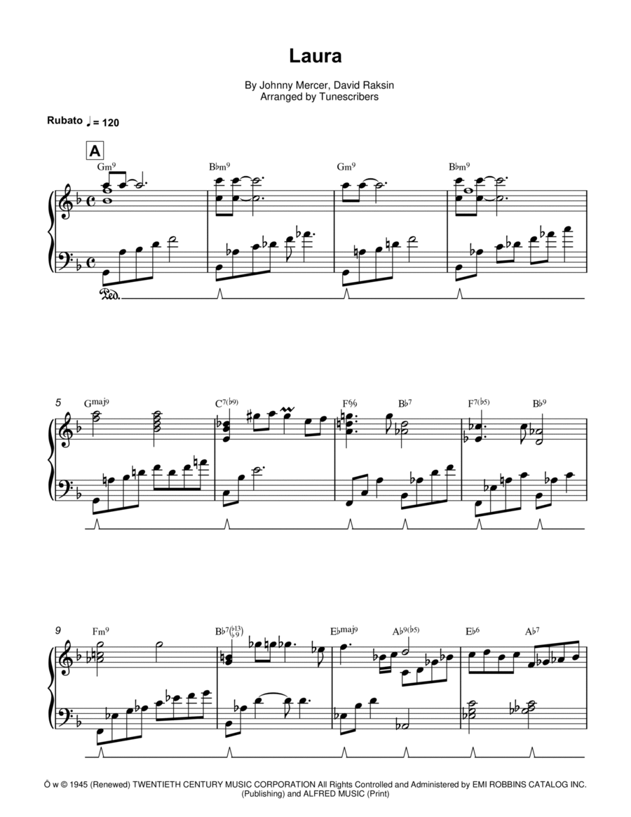 Laura Laura Piano Solo scores gallery preview page 1