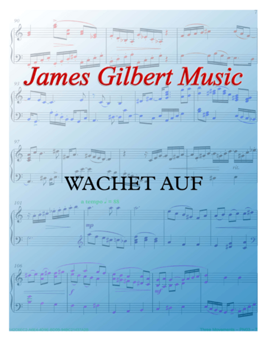 WACHET AUF (Sleepers, Awake) Small Ensemble scores gallery preview page 1