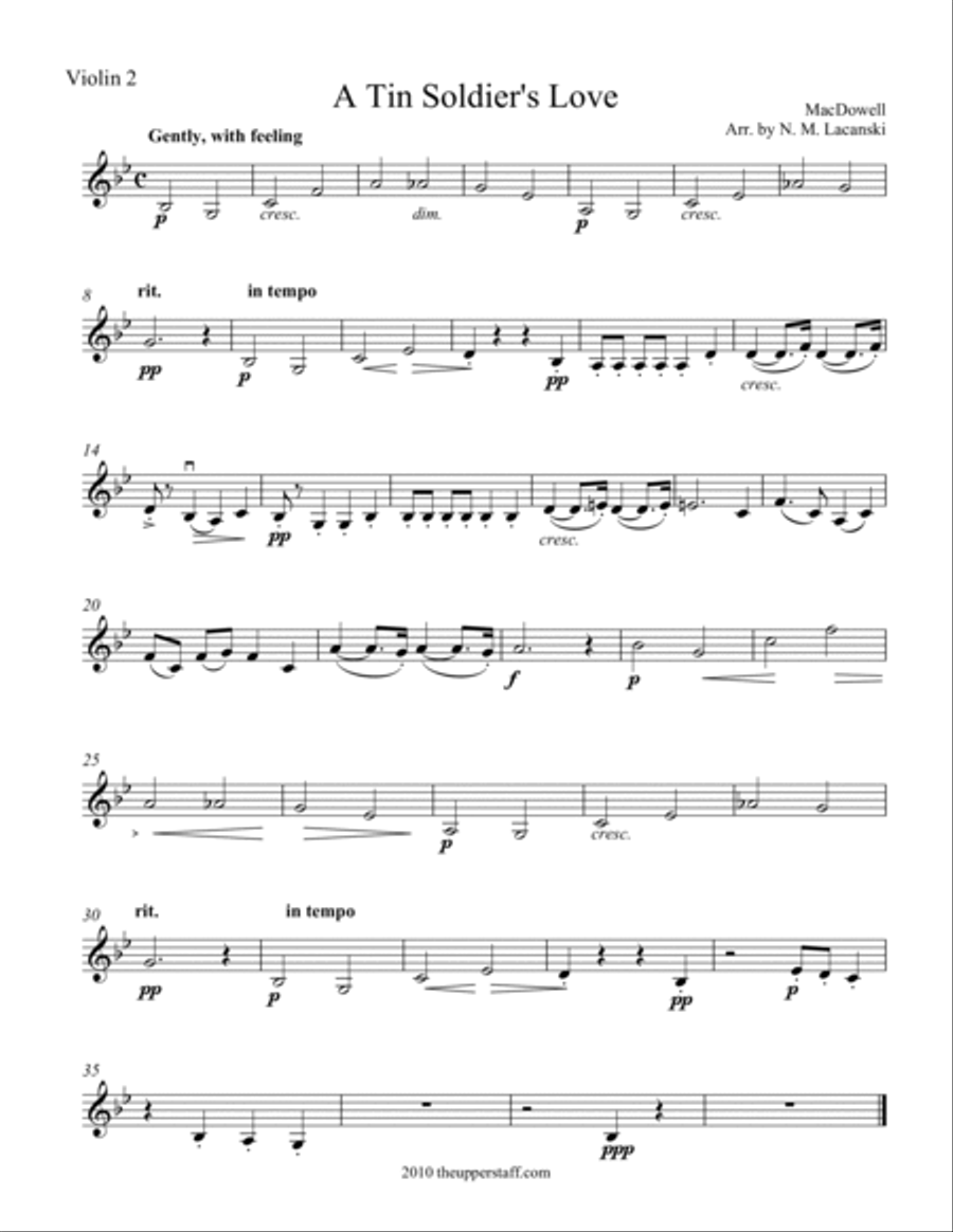 A Tin Soldier's Love String Orchestra scores gallery preview page 4