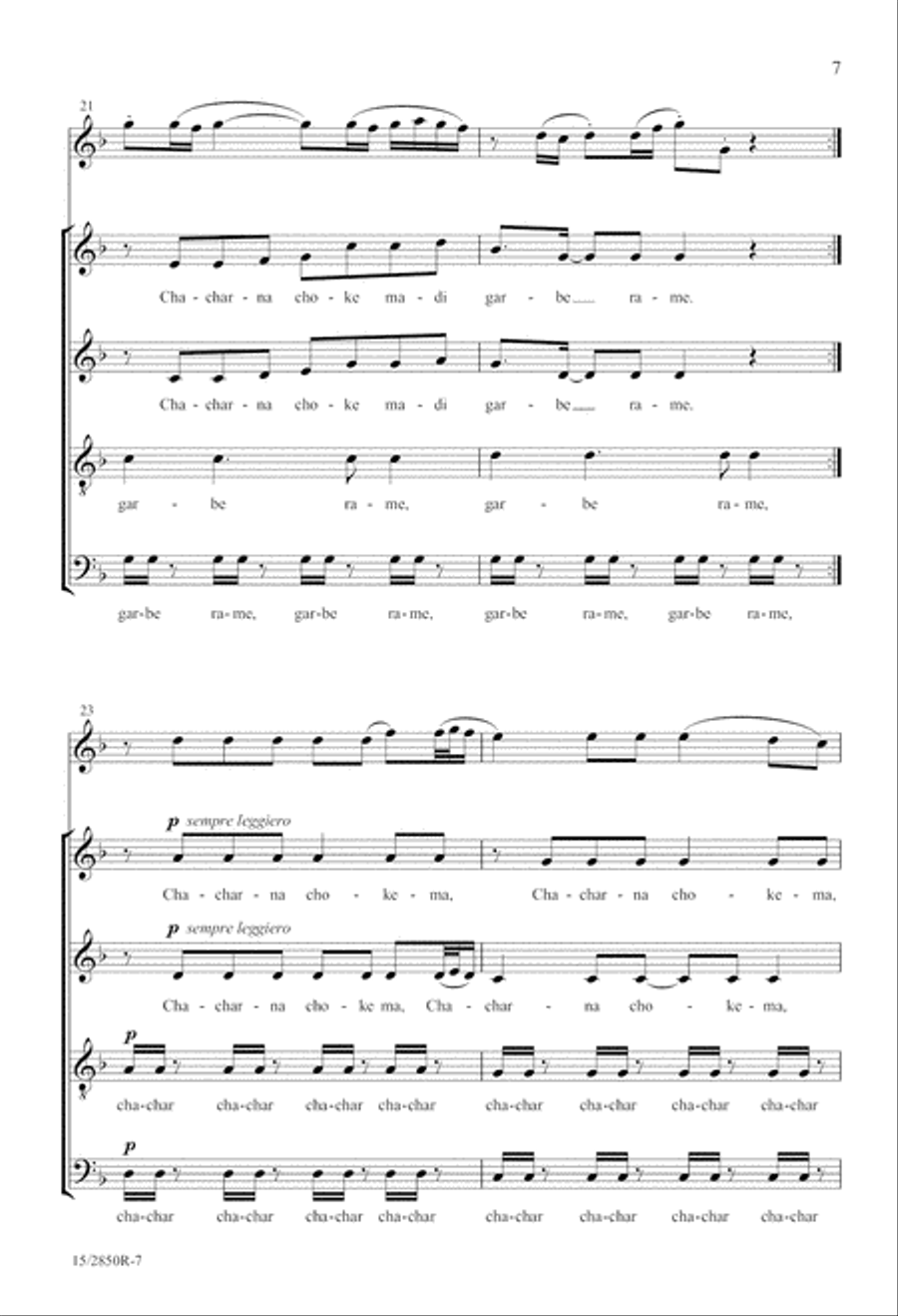 Garbe rame (Dancing With Gourds) 4-Part scores gallery preview page 8