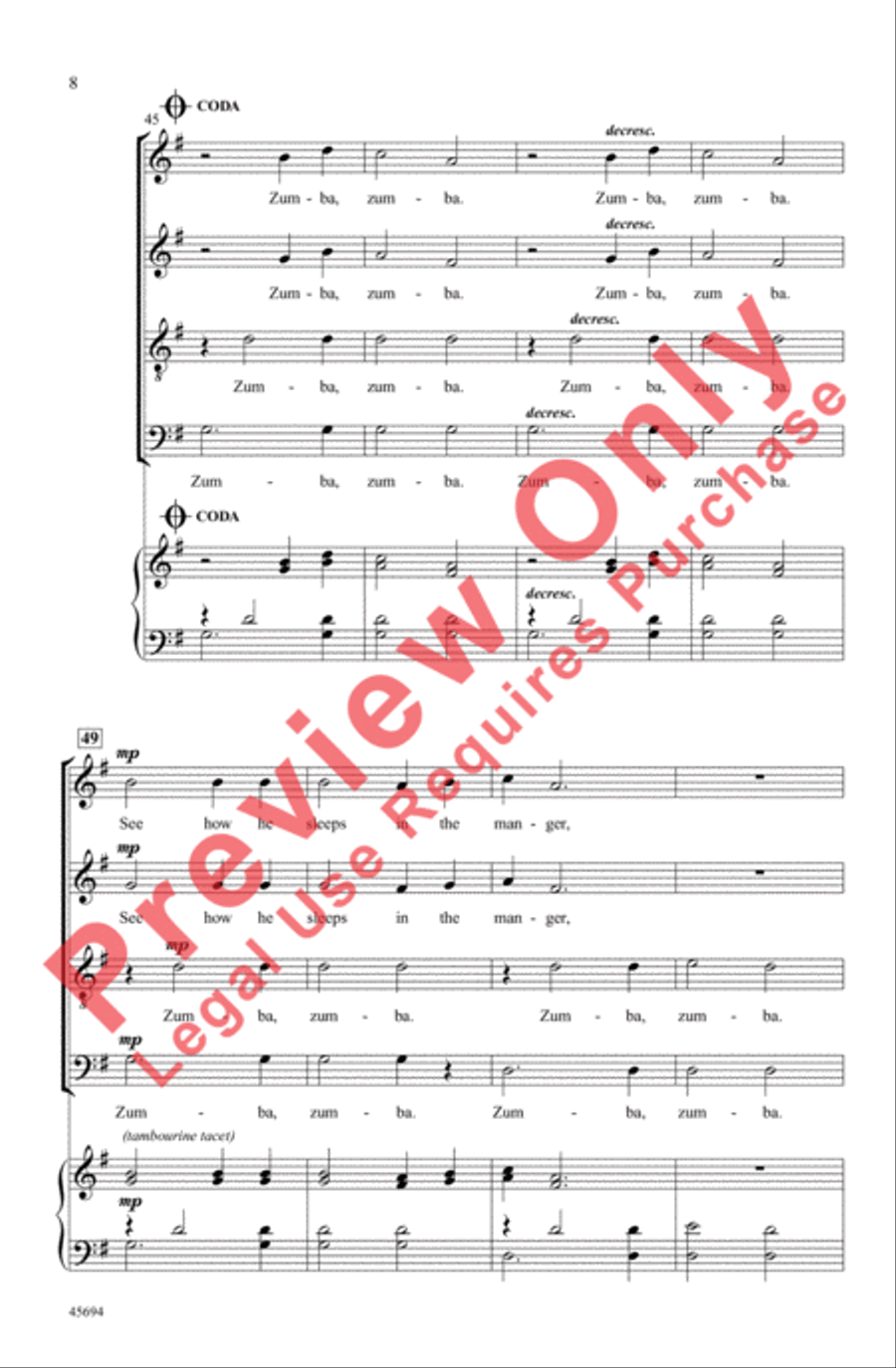 Zumba, Zumba 4-Part scores gallery preview page 8