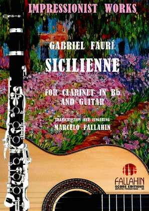 Book cover for SICILIENNE - GABRIEL FAURÉ - FOR CLARINET IN Bb AND GUITAR