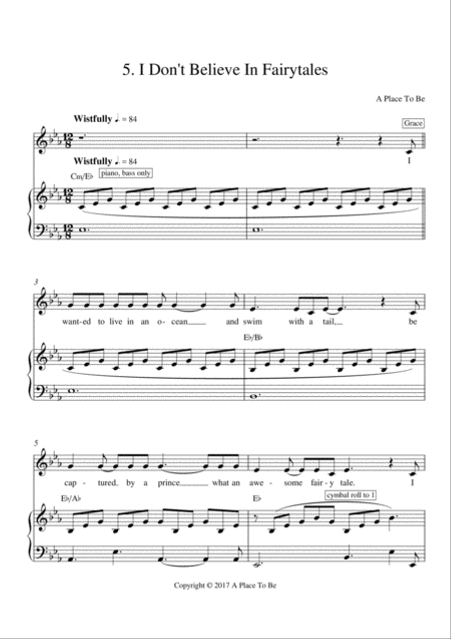 I Don't Believe in Fairytales Piano, Vocal, Guitar scores gallery preview page 1