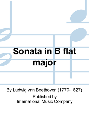 Book cover for Sonata In B Flat Major