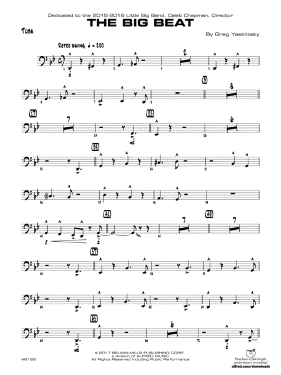 The Big Beat: Tuba Jazz Ensemble scores gallery preview page 1