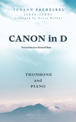 Book cover for Pachelbel: Canon in D (for Trombone and Piano)