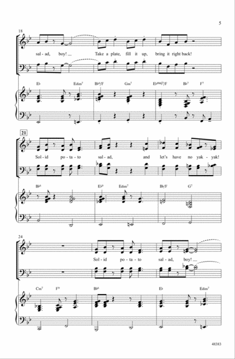 Solid Potato Salad Solid Potato Salad Choir scores gallery preview page 3