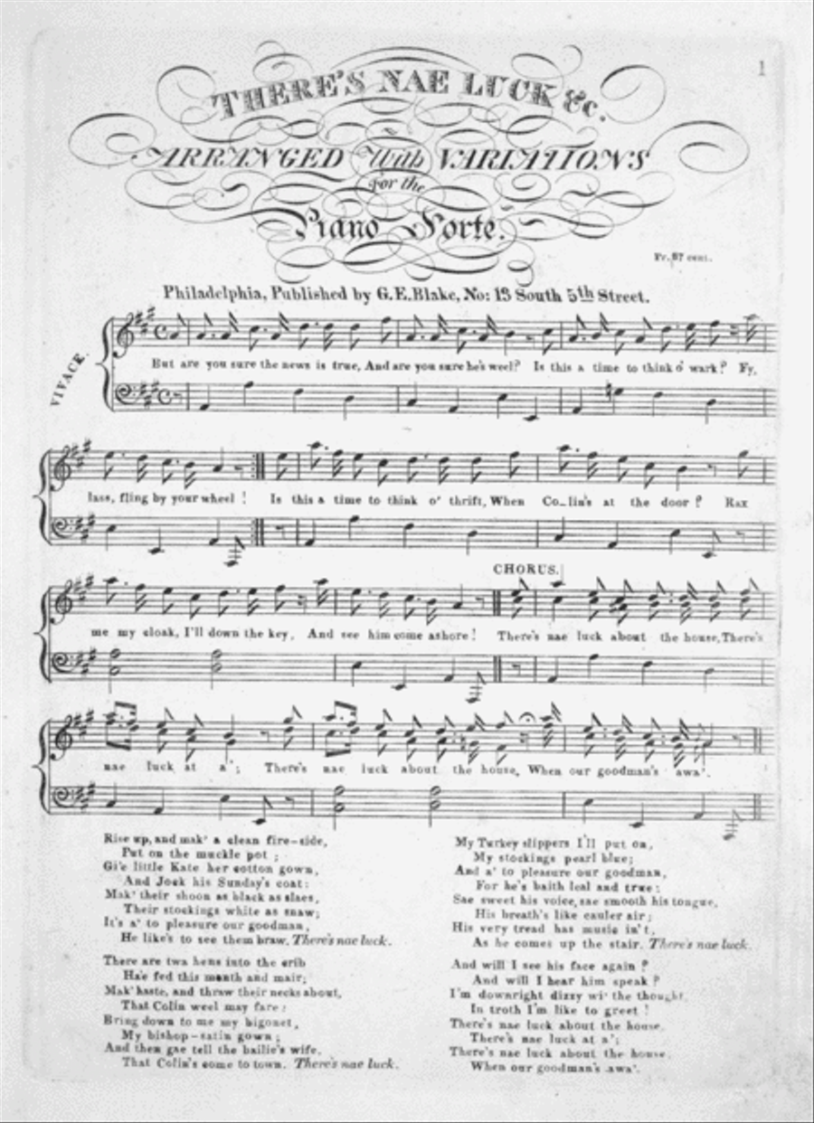 There's Nae Luck Etc Voice scores gallery preview page 1