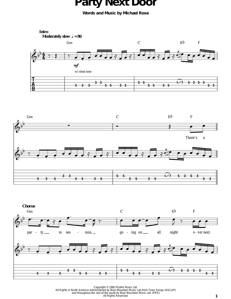Party Next Door Party Next Door Acoustic Guitar scores gallery preview page 1