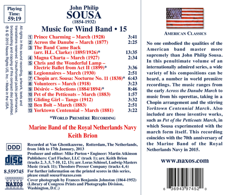 Sousa: Music for Wind Band, Vol. 15 image number null
