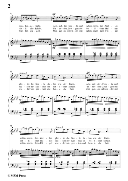 Schubert-Auf dem Wasser zu singen in A flat Major, for Voice and Piano image number null