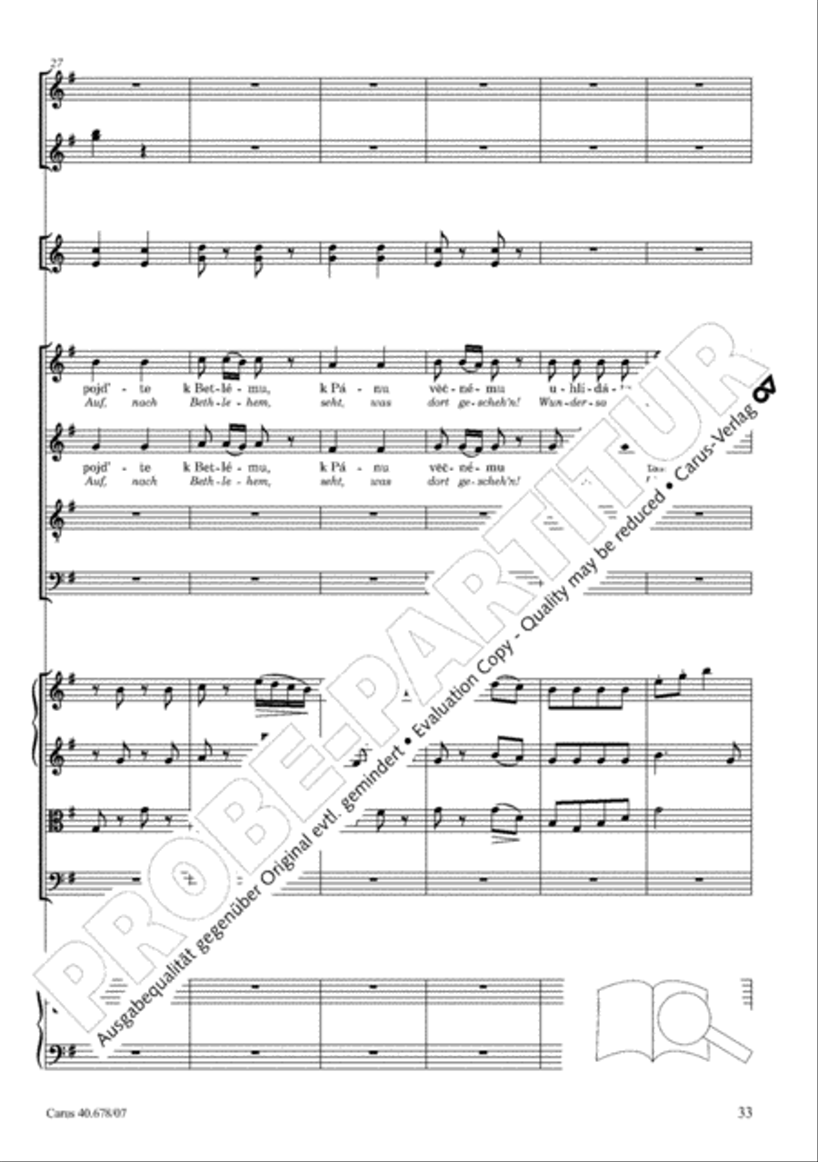 Missa pastoralis bohemica 4-Part scores gallery preview page 46