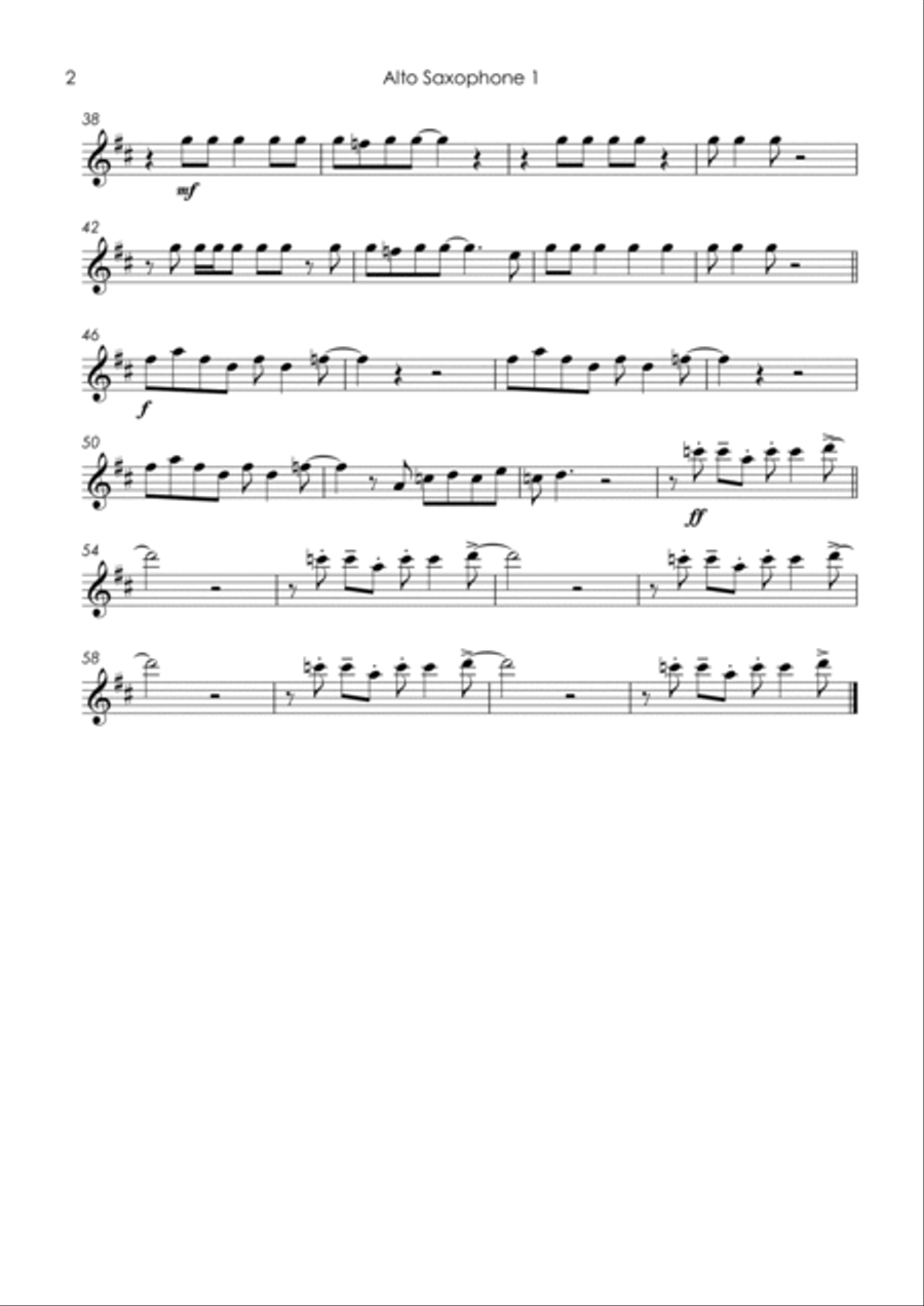 Drive My Car Saxophone Quartet scores gallery preview page 4