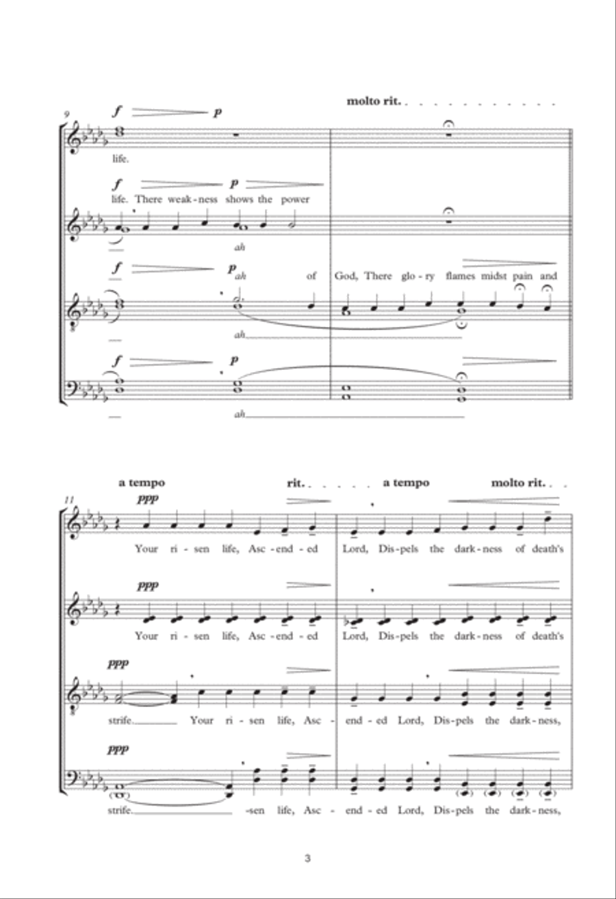 Your Gentleness, O God Of Grace 4-Part scores gallery preview page 3
