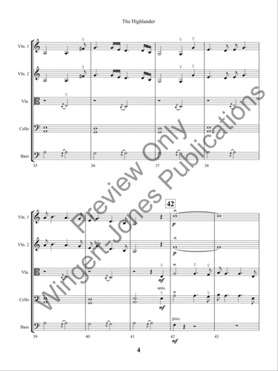 The Highlander (Score) The Highlander (Score) String Orchestra scores gallery preview page 7