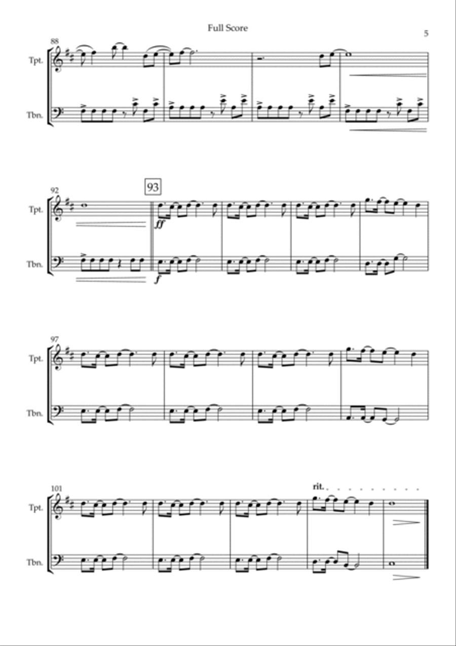 Without You Without You Brass Duet scores gallery preview page 5
