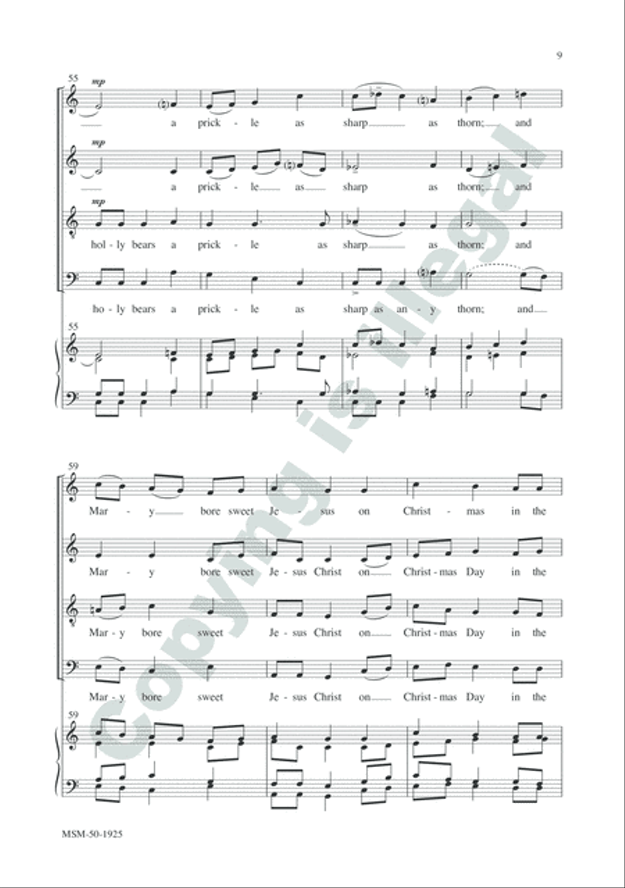 The Holly and the Ivy Divisi scores gallery preview page 9
