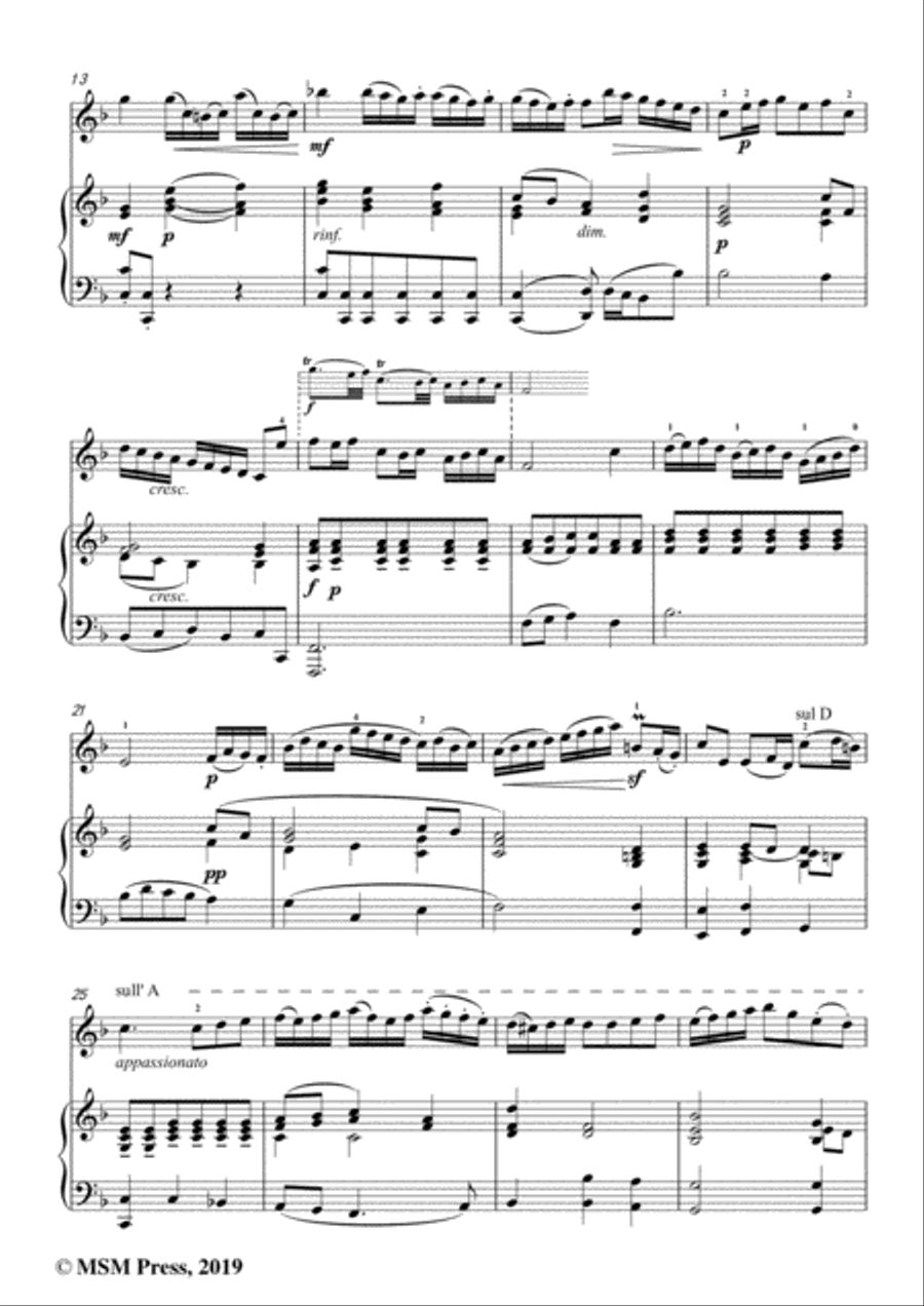 Handel-Violin Sonata in F Major,for Violin and Piano Violin Solo scores gallery preview page 4