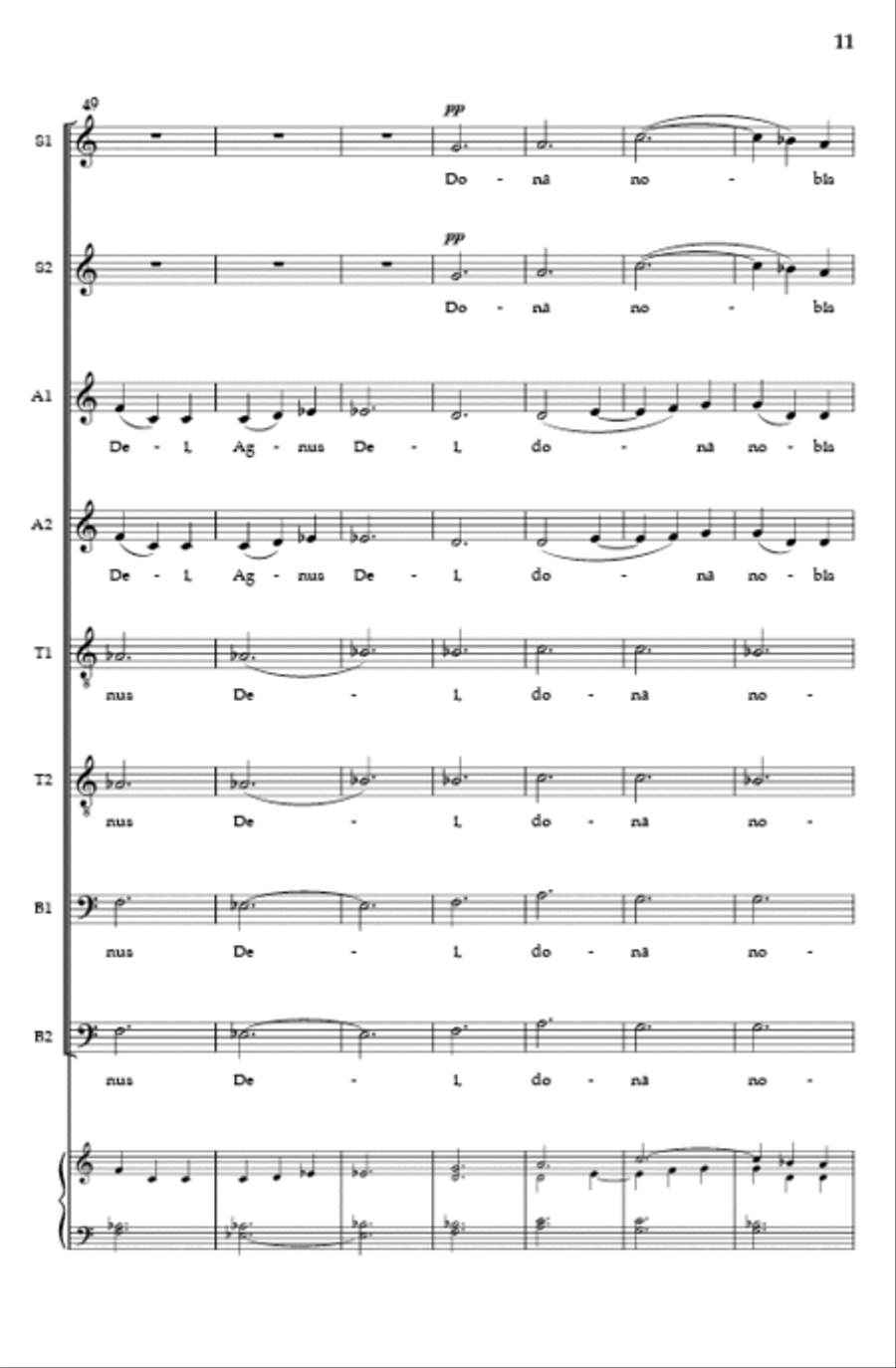 Agnus Dei Divisi scores gallery preview page 10