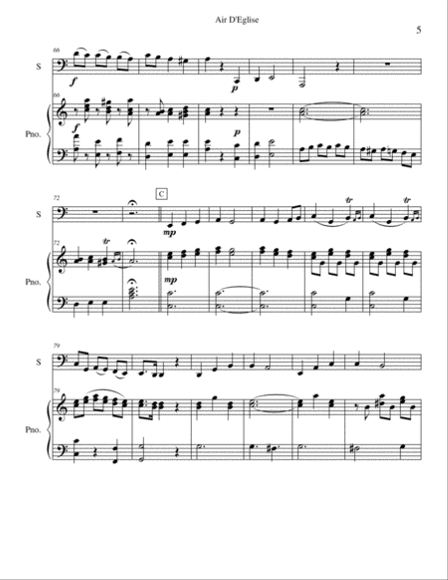 Air D'Eglise (Pieta Signore) Trombone scores gallery preview page 5