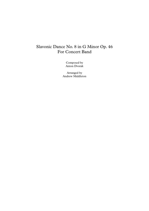 Book cover for Slavonic Dance No. 8 in G Minor arranged for Concert Band