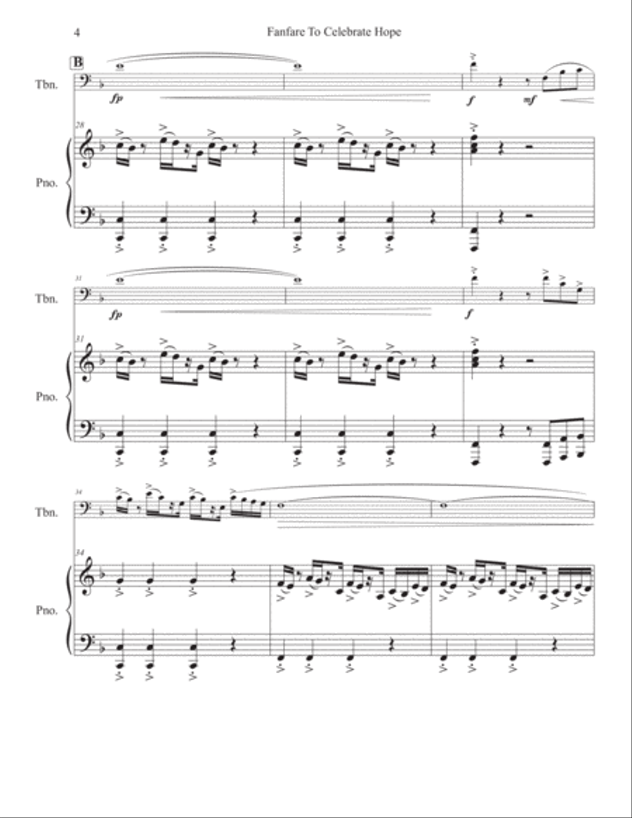 Fanfare To Celebrate Hope Piano scores gallery preview page 5
