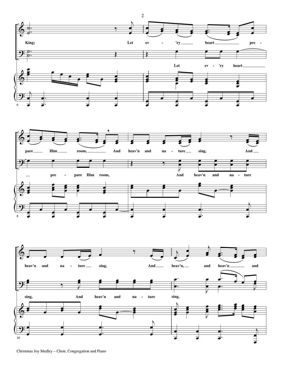 CHRISTMAS CHOIR - 3 Christmas Songs for SATB Choir & Piano. (Includes Score & Choir Parts) 4-Part scores gallery preview page 4