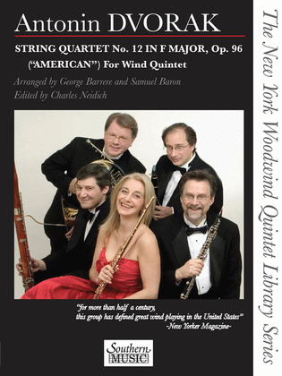 Book cover for String Quartet No. 12 in F Major, Op. 96 (“American”) for Wind Quintet