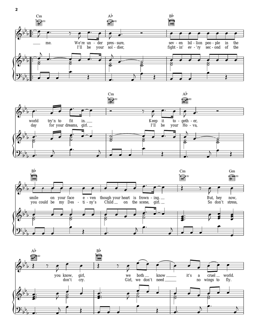 As Long As You Love Me Piano, Vocal, Guitar scores gallery preview page 2