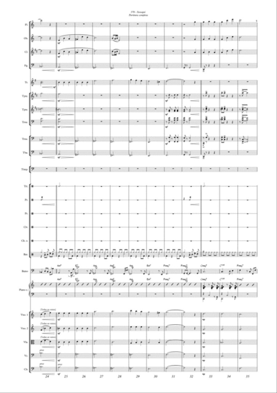 Sossegai(Master The Tempest Is Raging) Piano, Vocal, Guitar scores gallery preview page 5