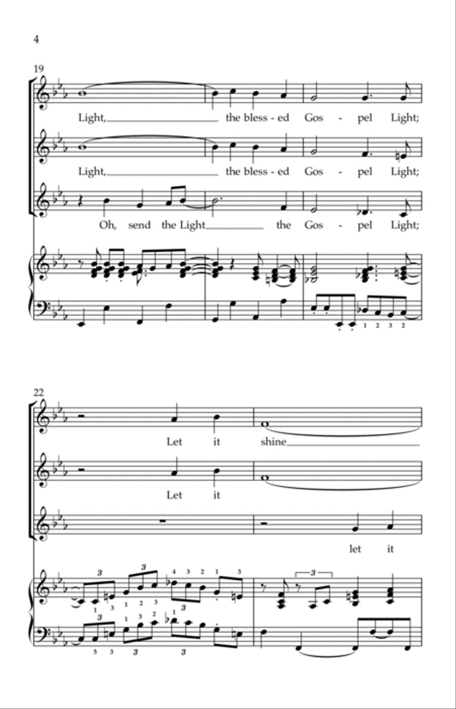 Send the Light w/ Jesus Saves (SSAA Choir and Piano) SSAA scores gallery preview page 4