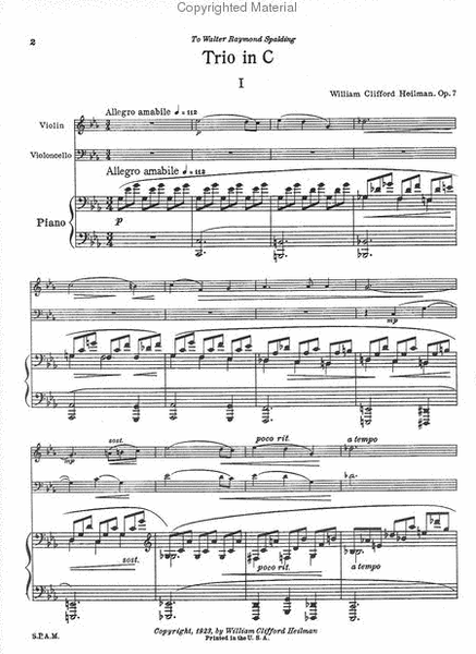 Trio for Pianoforte